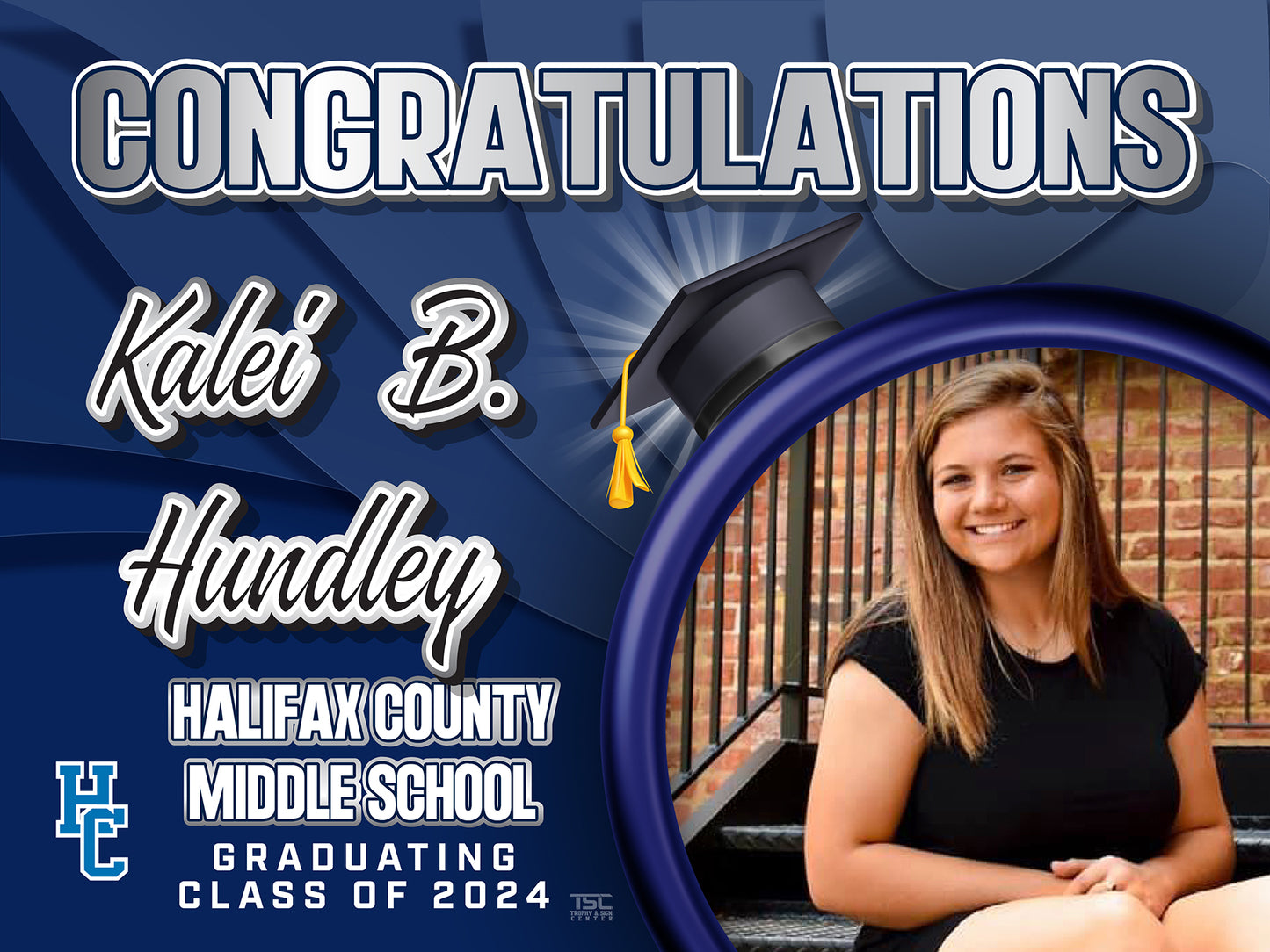 18x24 Halifax County Middle School Yard Sign