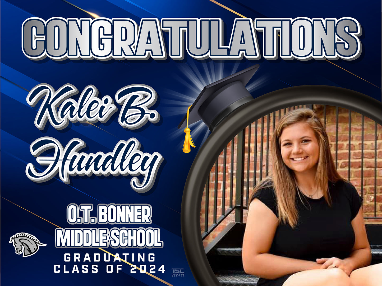 18x24 O.T. Bonner Middle School Yard Sign