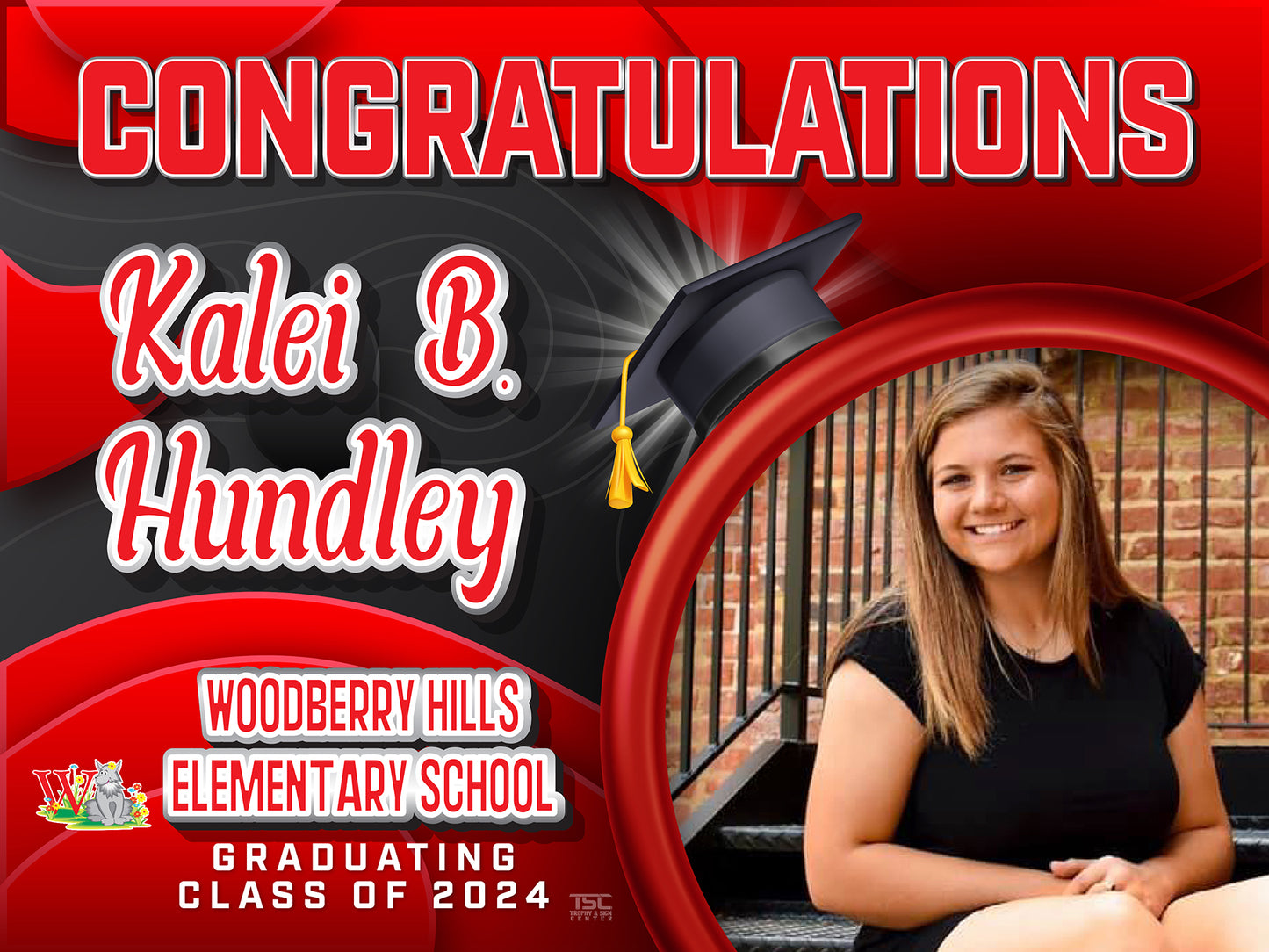 18x24 Woodberry Hills Elementary School Yard Sign