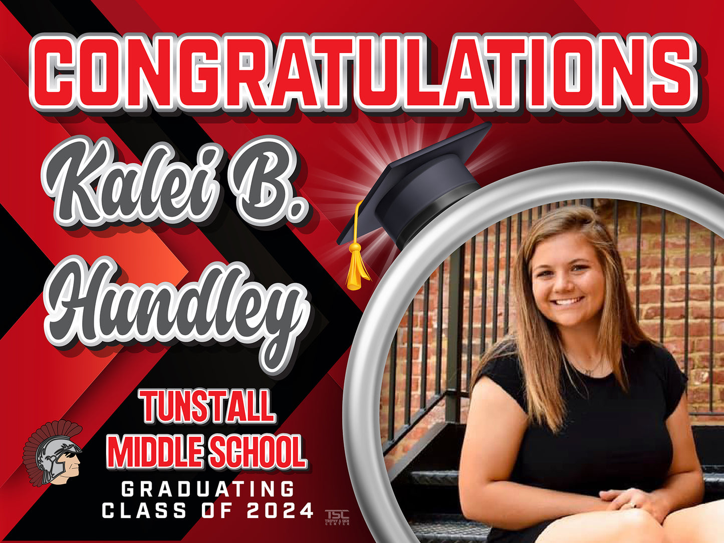 18x24 Tunstall Middle School Yard Sign