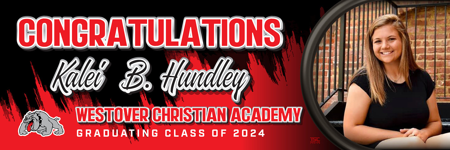 24'' x 72'' Banner Westover Christian Academy